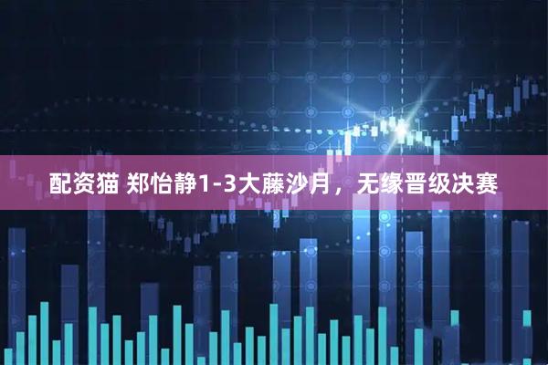 配资猫 郑怡静1-3大藤沙月，无缘晋级决赛