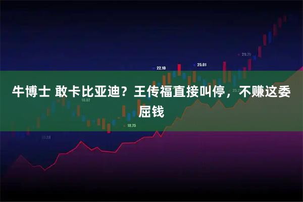 牛博士 敢卡比亚迪？王传福直接叫停，不赚这委屈钱